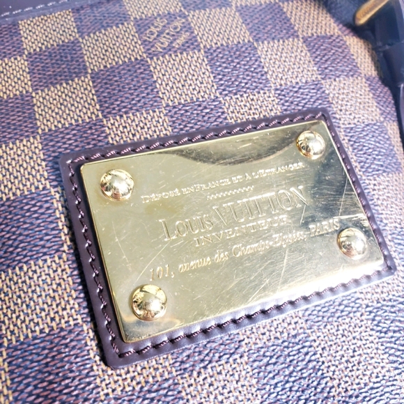 Very Good! LOUIS VUITTON Damier Hampstead MM Med - Picture 10 of 16